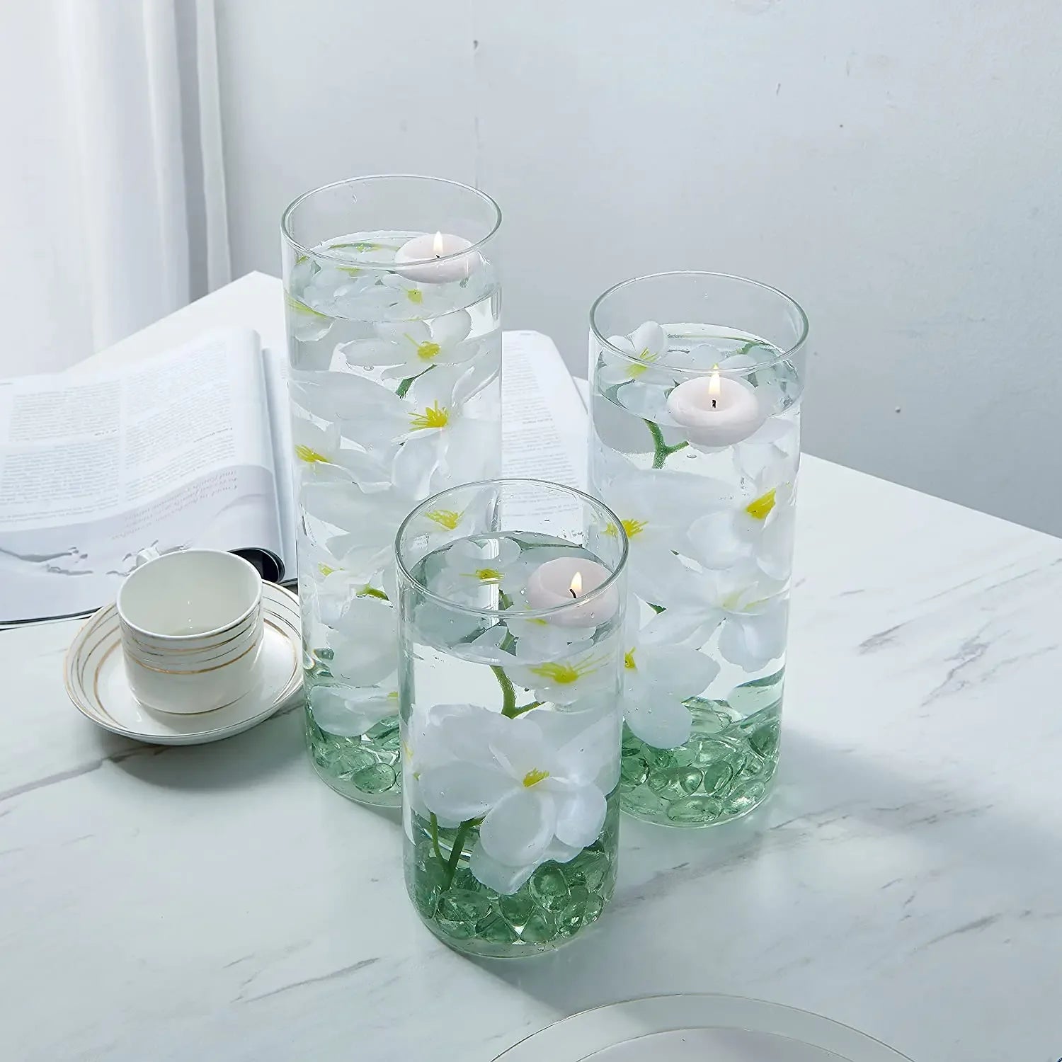 10PCS Artificial Orchid Stems Bulk – Butterfly Orchid Long Stem Faux Flowers