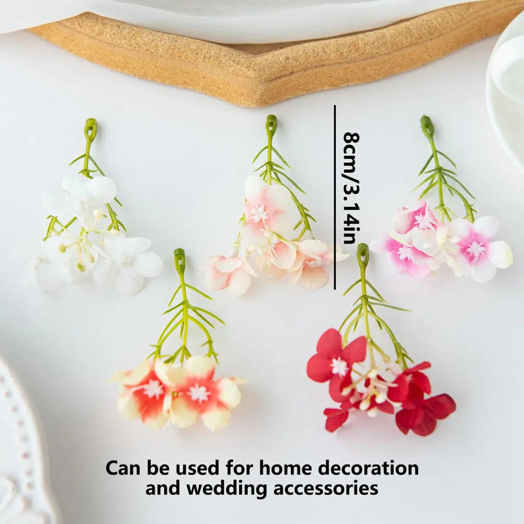 50/100PCS Artificial Plum Blossom Silk Flowers Bulk – Sakura Style Faux Blooms