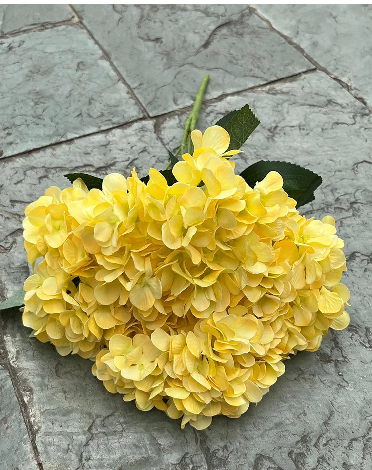 Artificial Hydrangea Bouquet – 5 Heads Silk Flowers