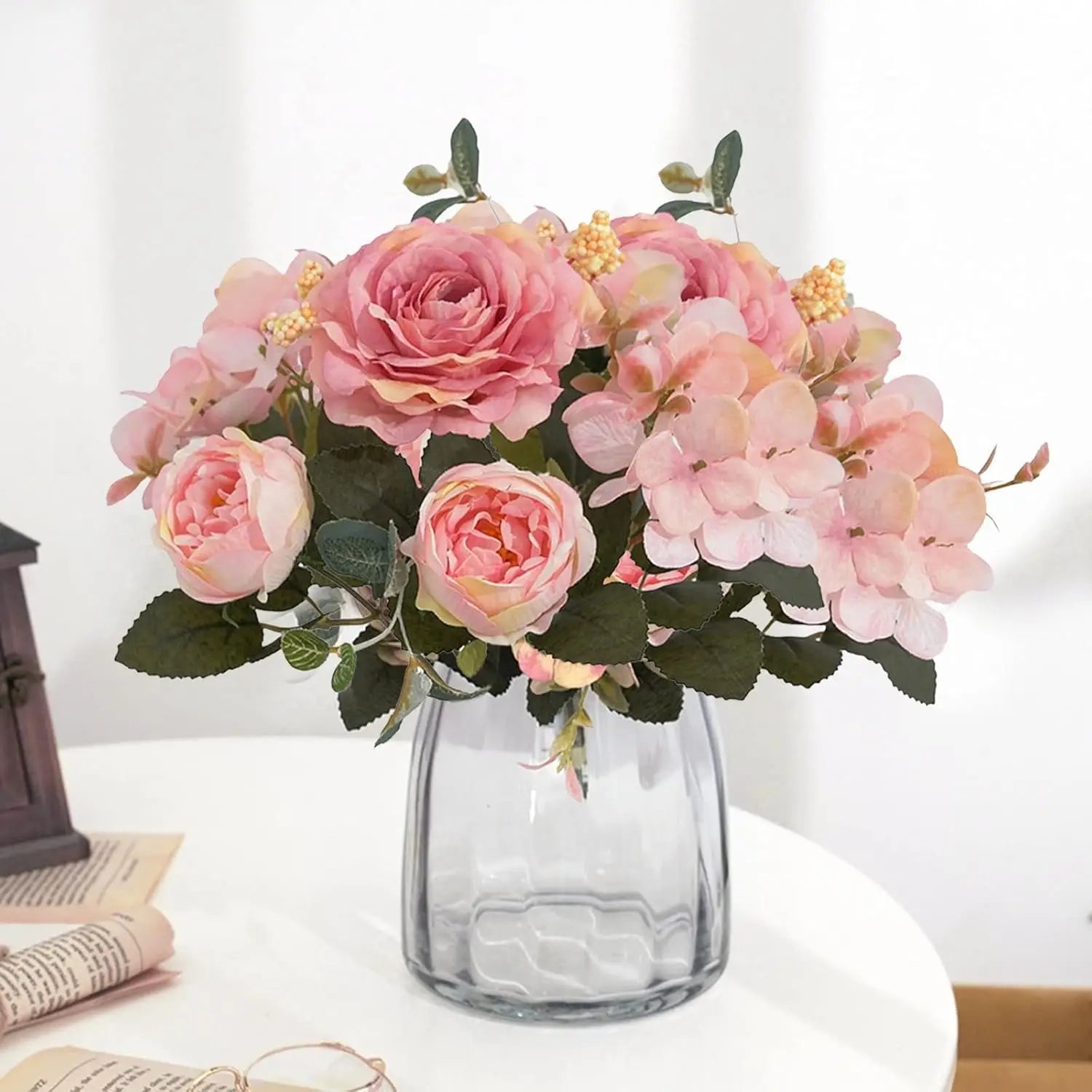 Artificial Rose & Peony Bouquet – Silk Fake Flowers