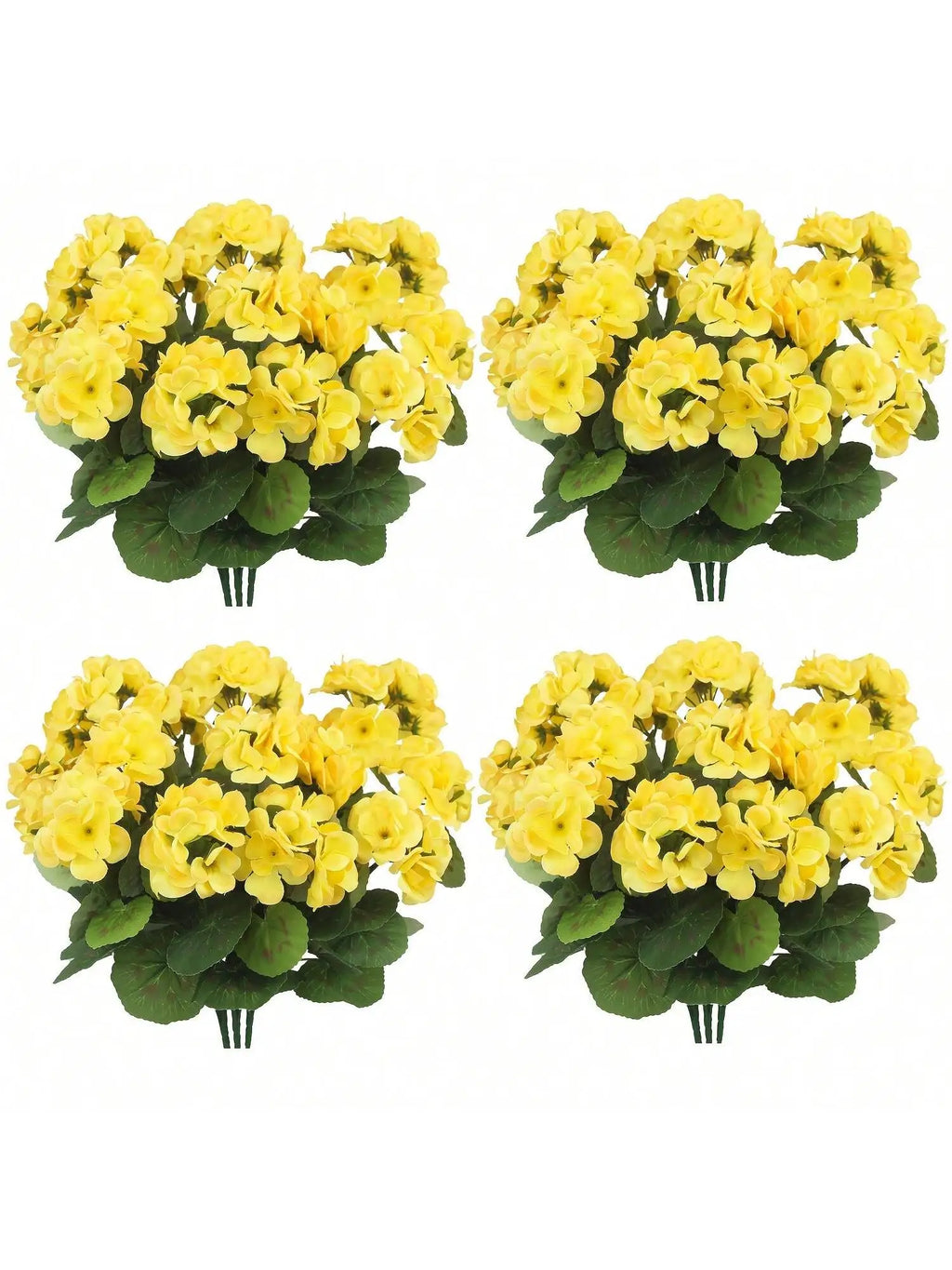 Artificial Hanging Flowers with Green Foliage – Faux Flower Branches for Indoor Outdoor Garden Decor, Porch, Patio, Window Boxes & Hanging Planters (1/2/4PCS Sets)