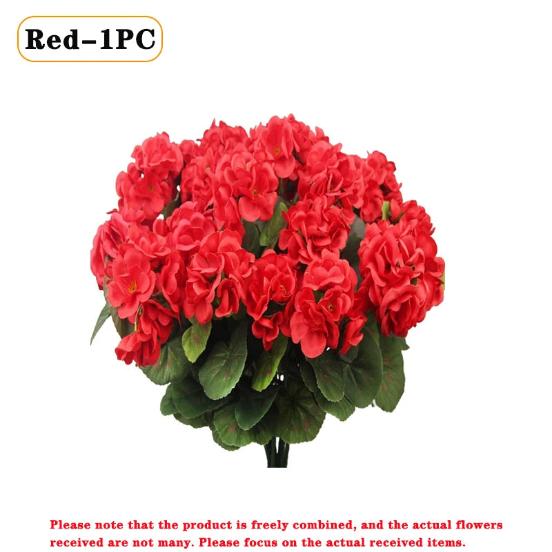 Artificial Begonia Flowers Bulk 1–8PCS