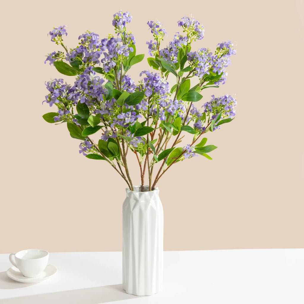 1/5PCS Silk Artificial Lilac Flowers Bulk – Realistic Faux Lilac Branches