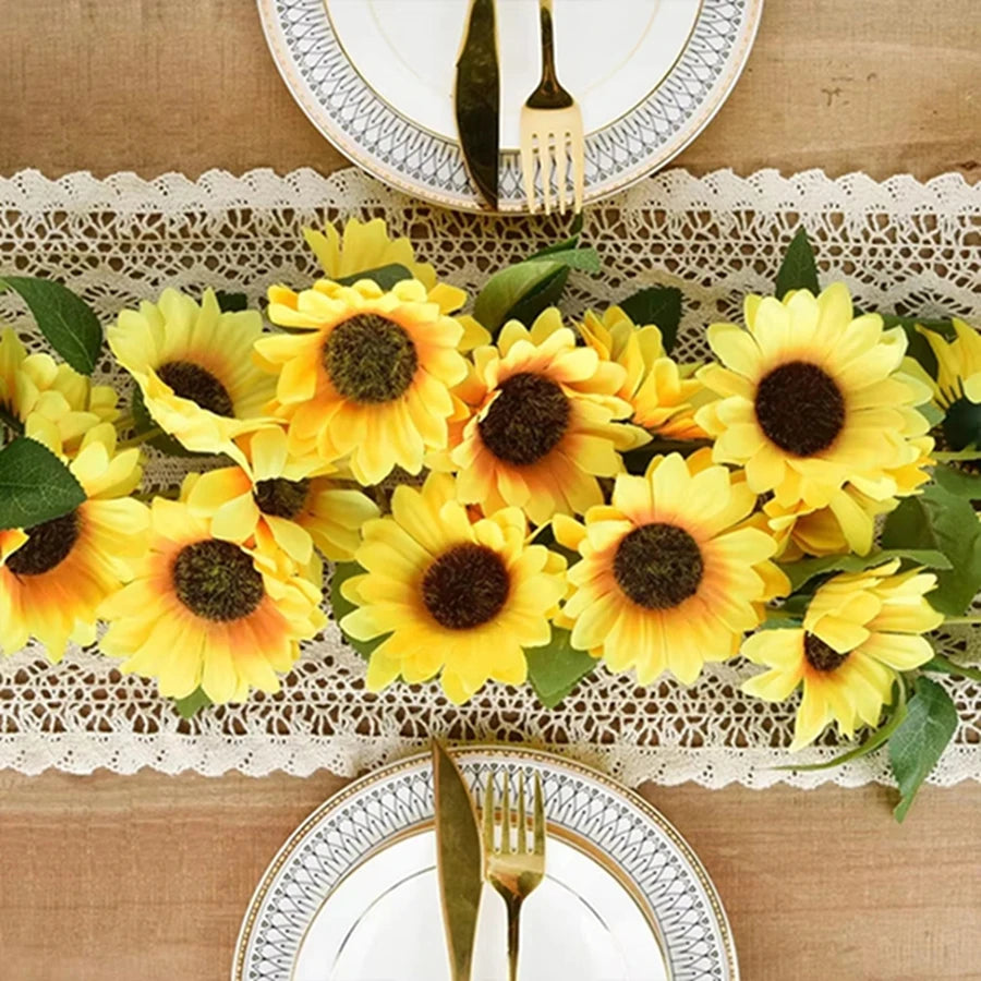 Artificial Sunflower Vine Garland – Hanging Wreath