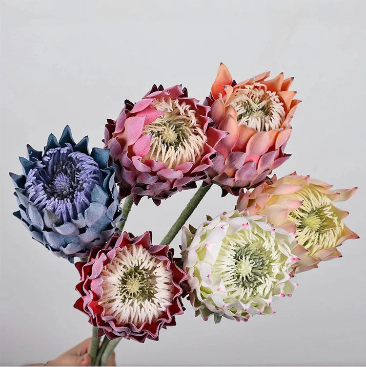 27.5" Artificial King Protea Flower – Nordic Thistle