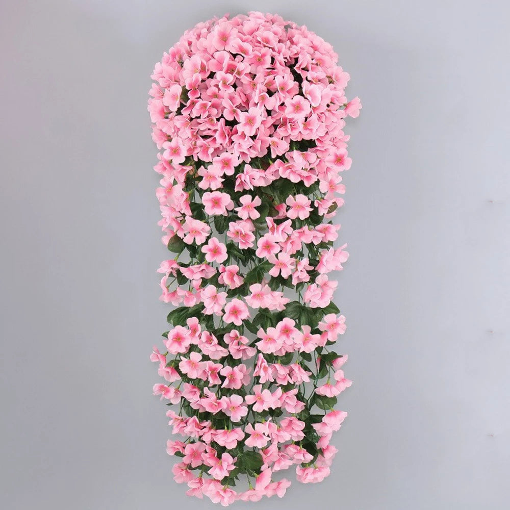 Artificial Violet Ivy Hanging Flower Garland – Faux Plastic Vine for Wedding Arch Decor, Party Backdrop, Home, Garden & Outdoor Decoration
