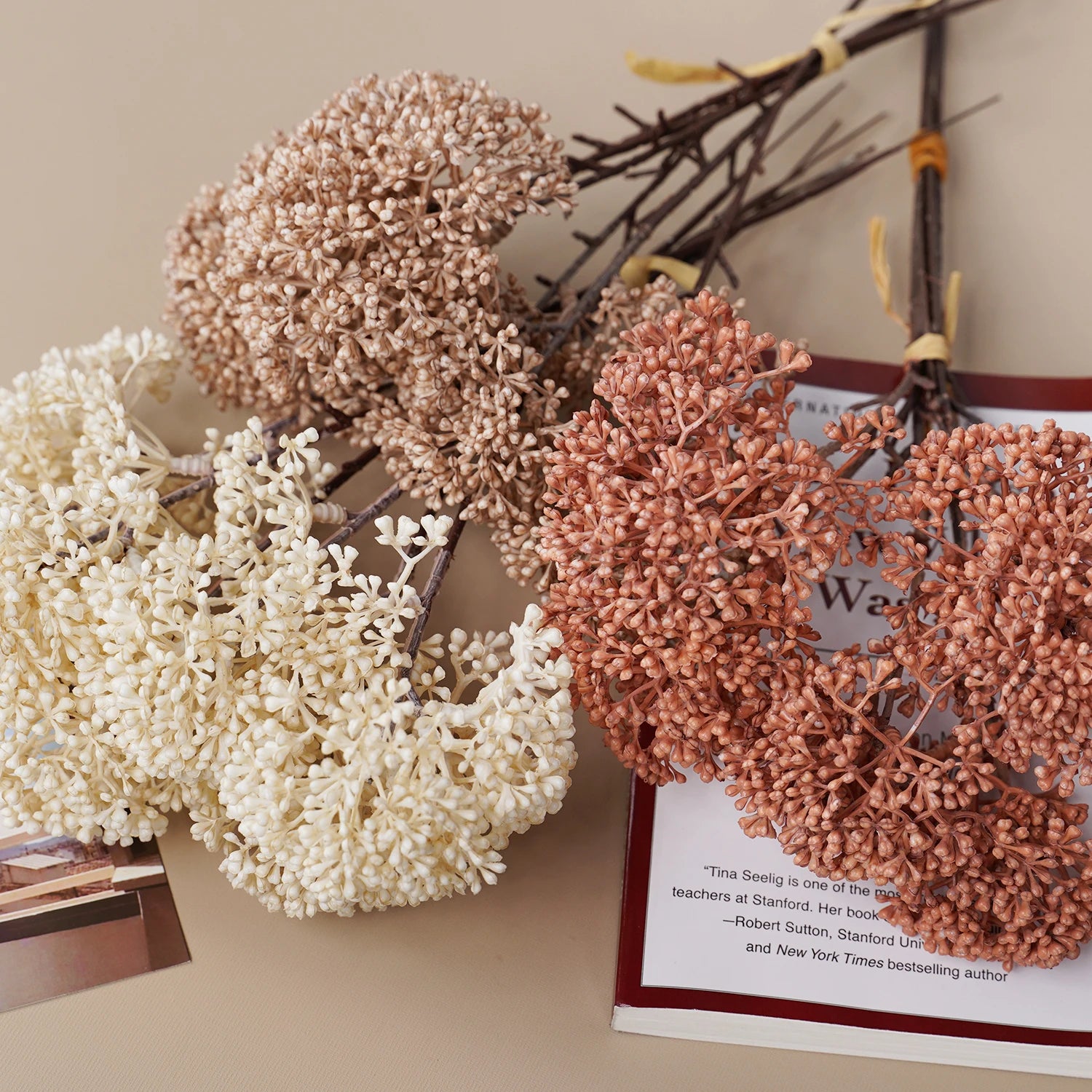 Artificial Millet Flower Bouquet Bulk – Silk Faux Rustic Grain Stems