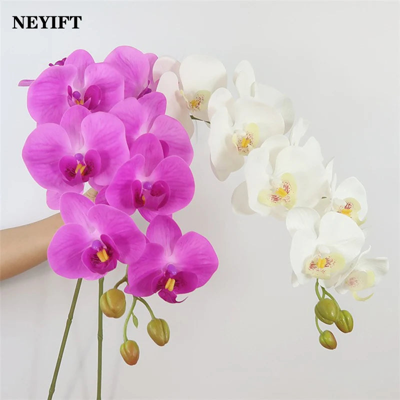 Artificial Butterfly Orchid Stem – 9-Head 98cm Faux Moth Orchid Branch