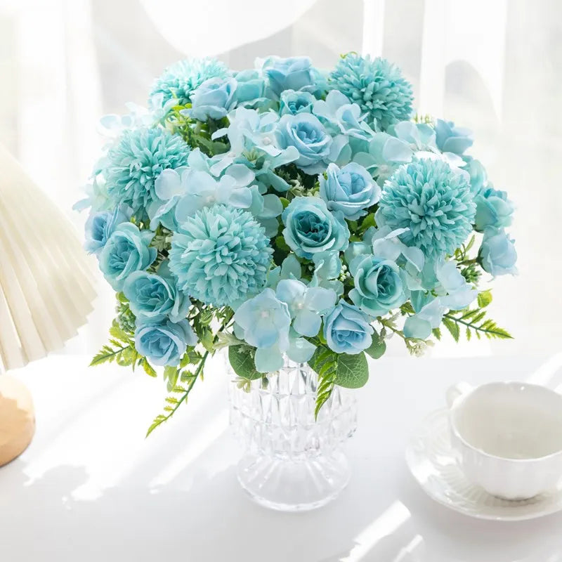 Artificial Rose & Chrysanthemum Bouquet