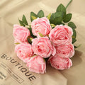 10 Heads Artificial Silk Rose Bouquet – Realistic Faux Roses for Wedding Centerpieces, Party Decor, Home & Garden Floral Arrangement, Valentine’s Day Gift