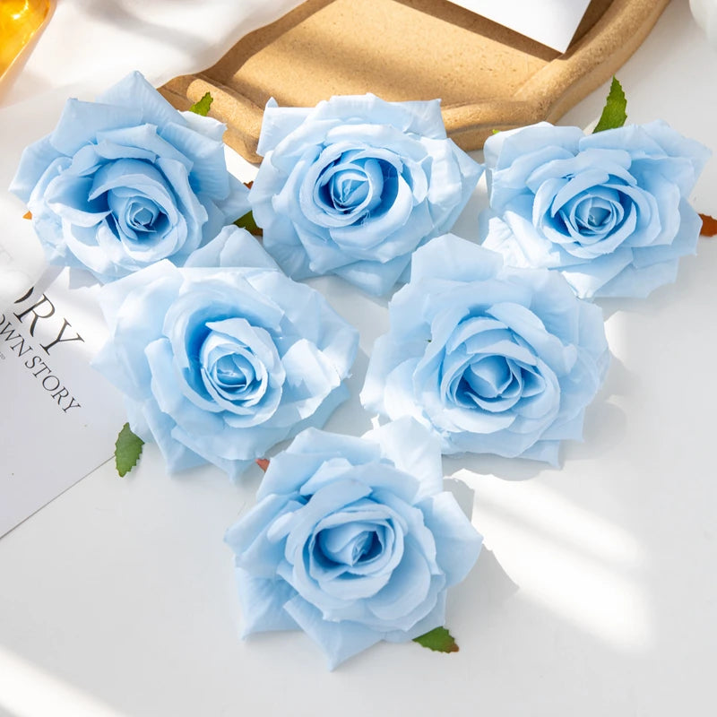 100PCS Artificial Silk Rose Heads Bulk – 10cm Faux Flowers