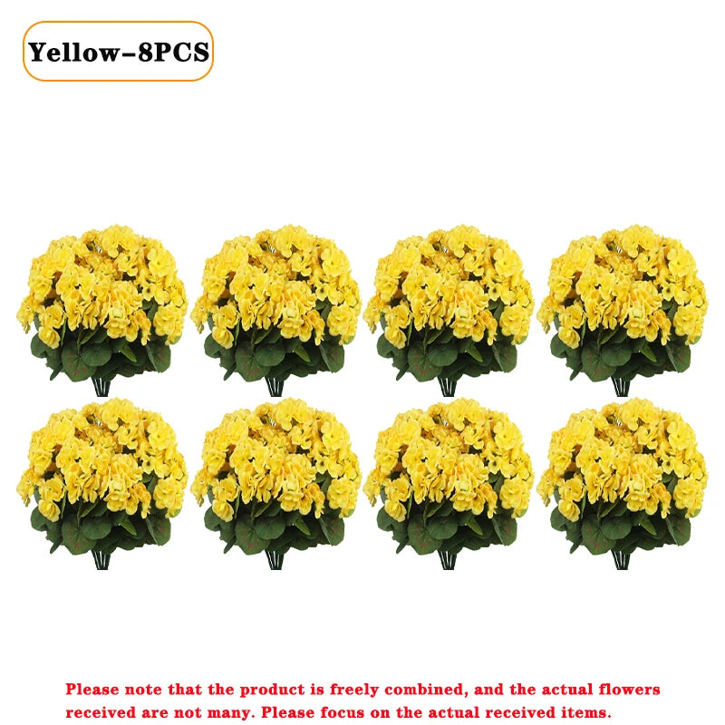 Artificial Begonia Flowers Bulk 1–8PCS