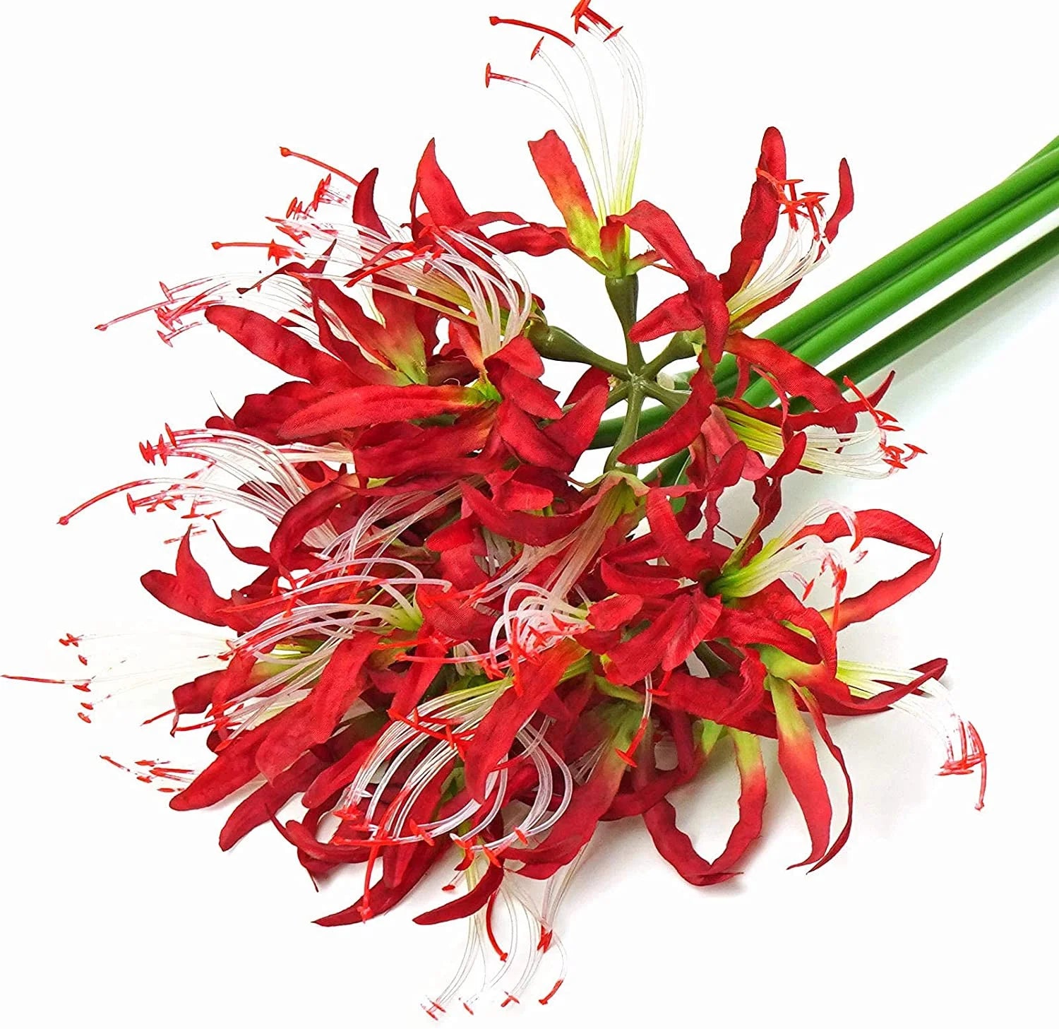 5PCS Real Touch Artificial Spider Lily Flowers Bulk – Lycoris Silk Long Stem Branches