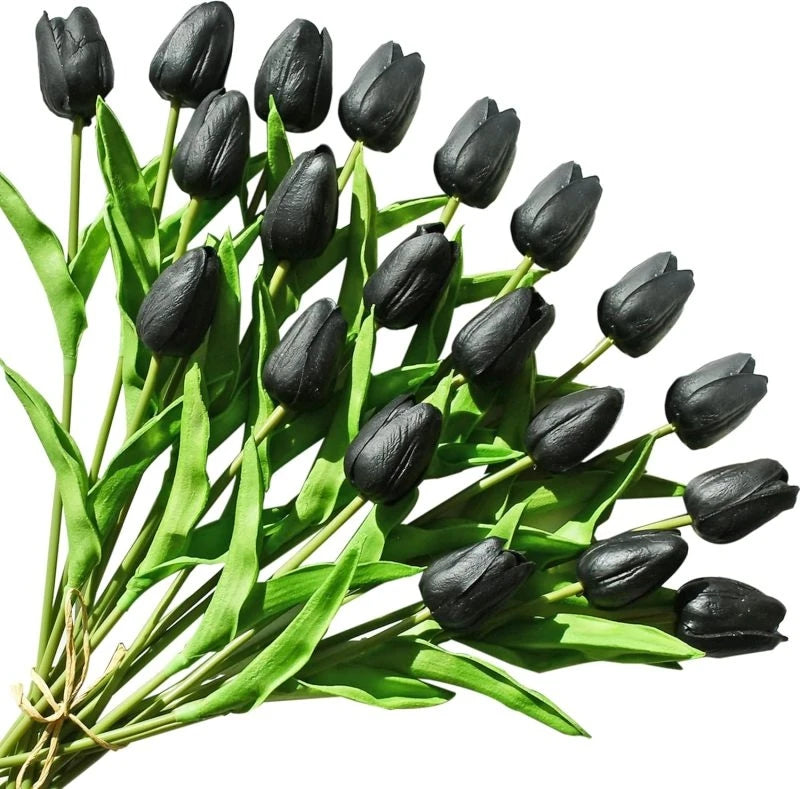 Real Touch Artificial Tulip Flowers Bulk (10/30pcs) – Premium Latex Faux Tulips