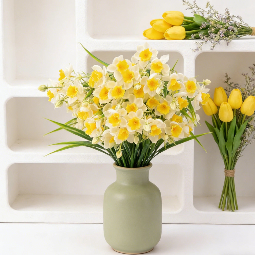 Artificial Daffodil Silk Flower Bouquet