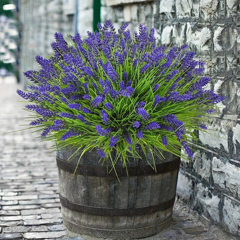 Artificial Lavender Grass Stems Bulk – Realistic Lavender Plants for Indoor & Outdoor