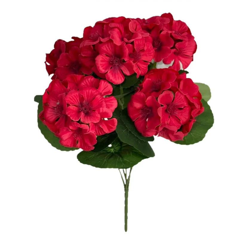 Artificial Geranium and Begonia Flowers Bulk Outdoor