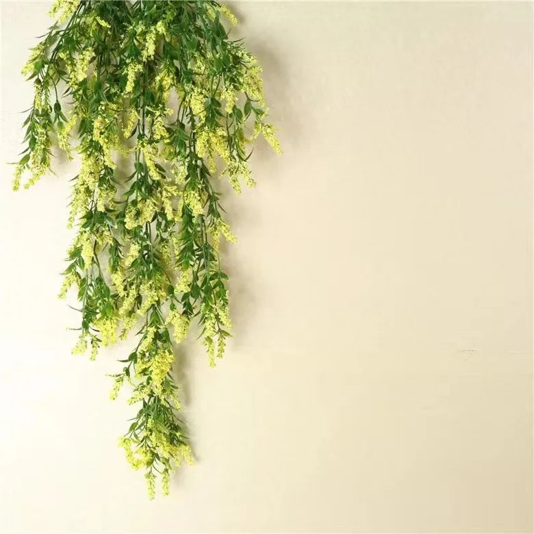2PCS Artificial Baby’s Breath Ivy Vine – Hanging Faux Flowers Garland for Wedding Decor, Garden, Window, Home Wall & Outdoor Floral Decoration