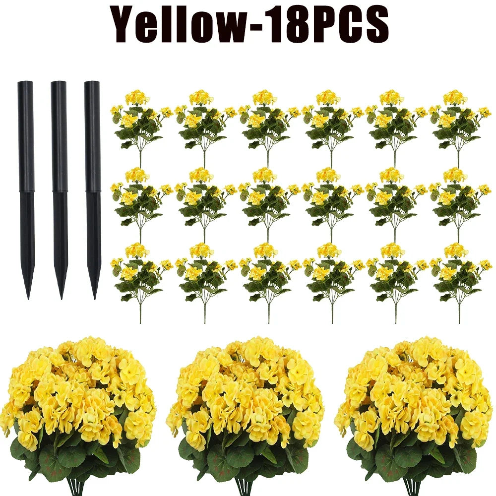 Fake Begonia Flower Plants Bulk – Artificial