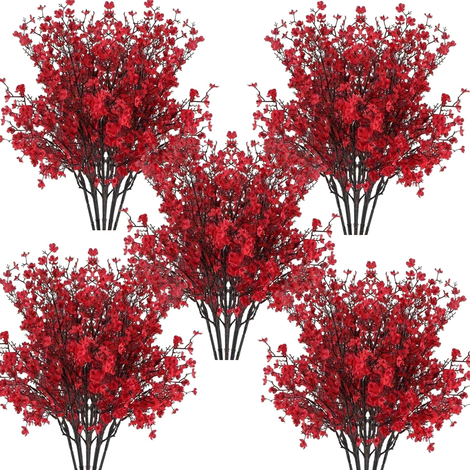 Artificial Baby’s Breath Gypsophila Bouquet – Silk Faux Flowers for Home Decor, Wedding Centerpieces, Christmas & New Year DIY Party Decorations