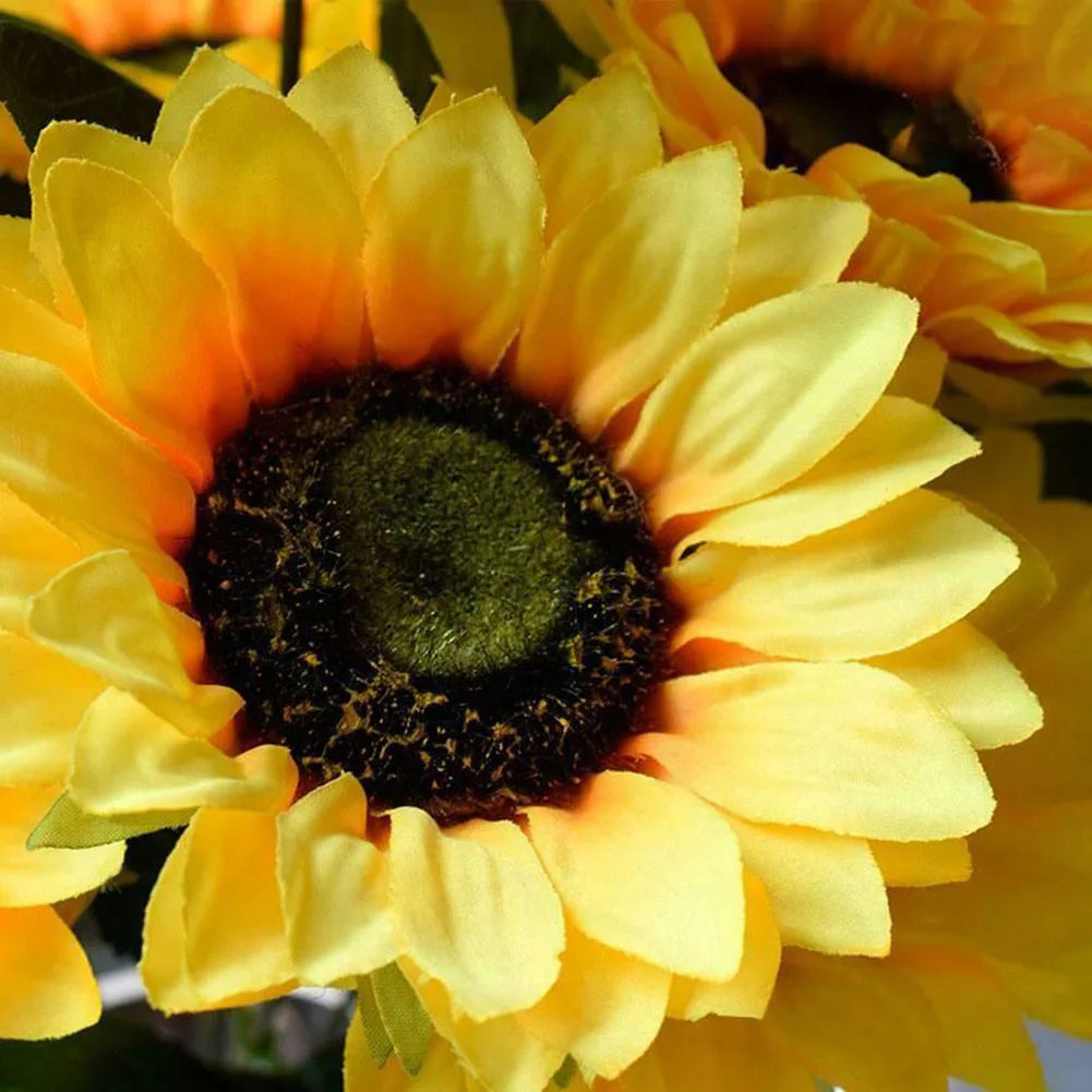 Artificial Sunflower Bouquet 7 Heads – Silk Sunflowers Fake Flower Arrangement