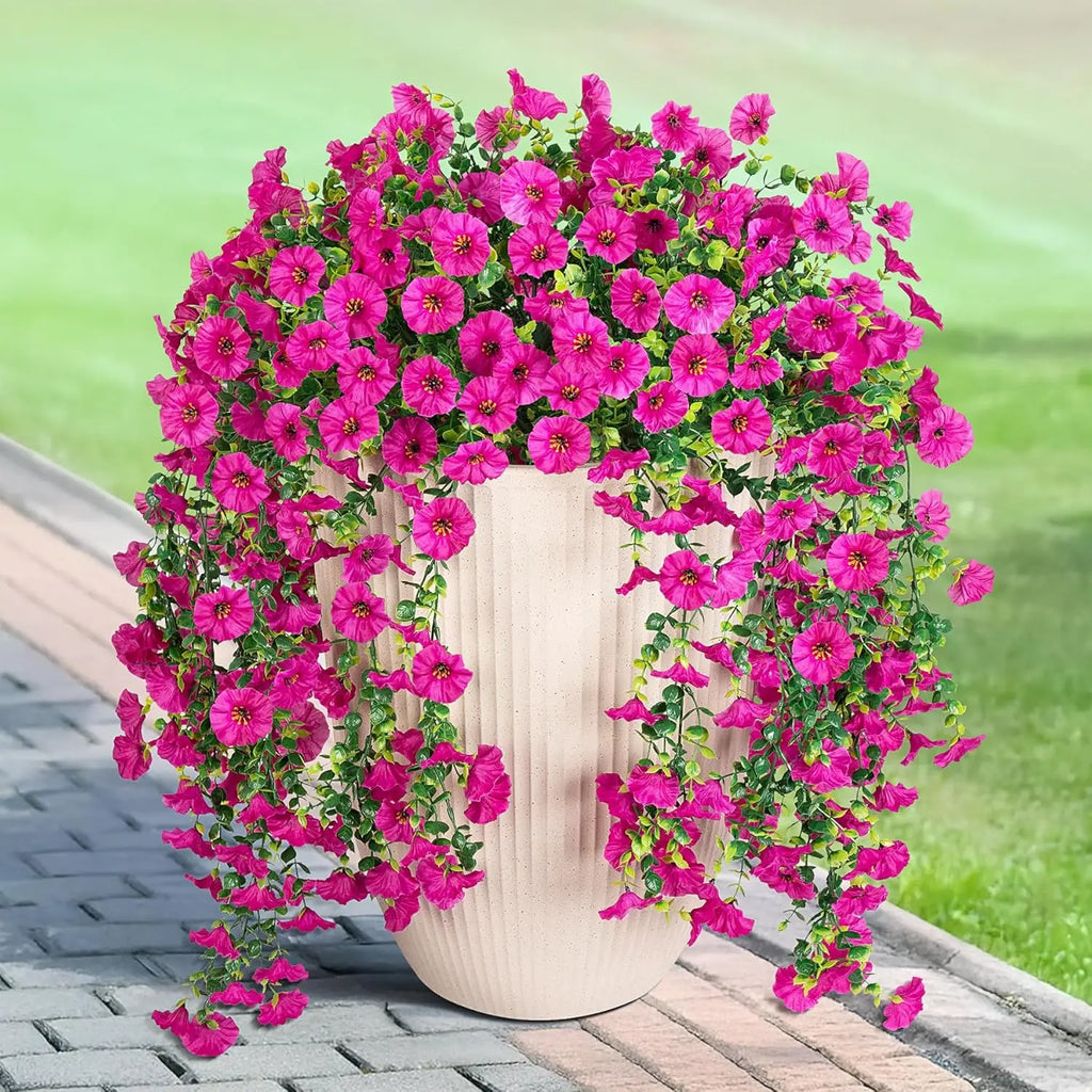 Artificial Morning Glory Flower Vine – Silk Hanging Floral Garland
