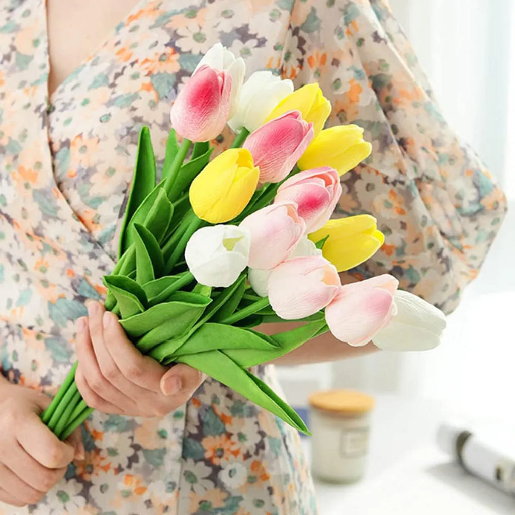 Bulk Artificial Real Touch Tulips – Latex Faux Tulip (10PCS)