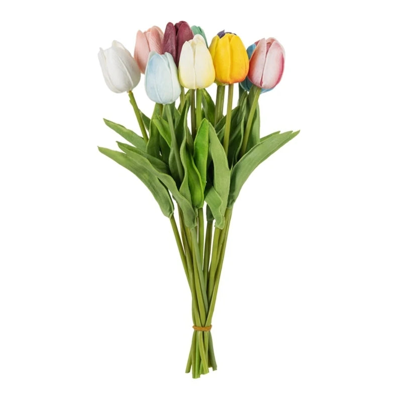 Real Touch Artificial Tulip Flowers Bulk (10/30pcs) – Premium Latex Faux Tulips
