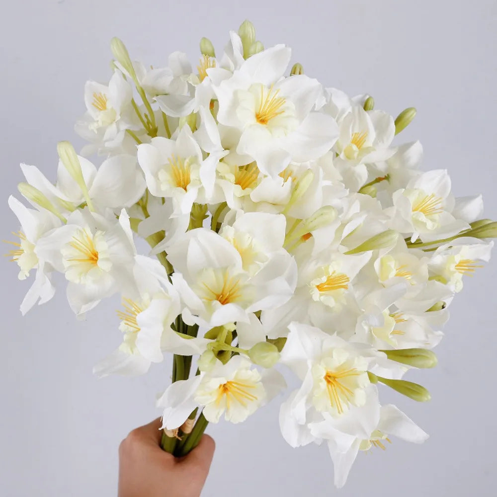 Bulk Artificial Daffodil Flower Bouquet – 3pcs Silk Daffodil
