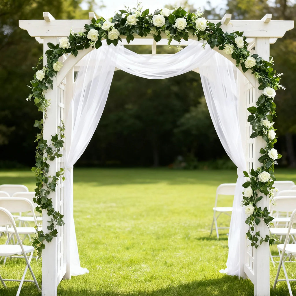 Artificial Rose Vine Silk Garland