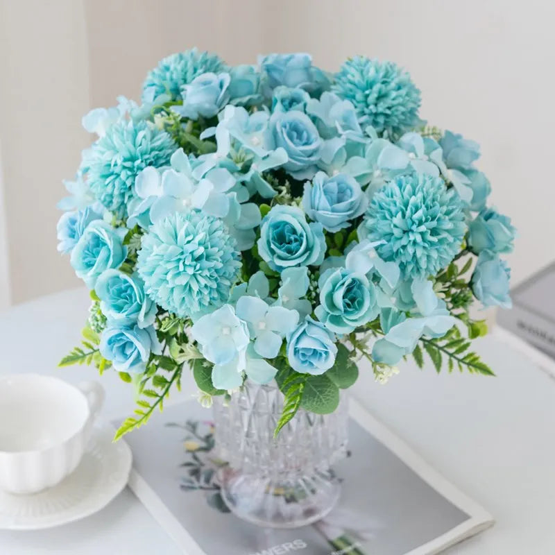 Artificial Rose & Chrysanthemum Bouquet