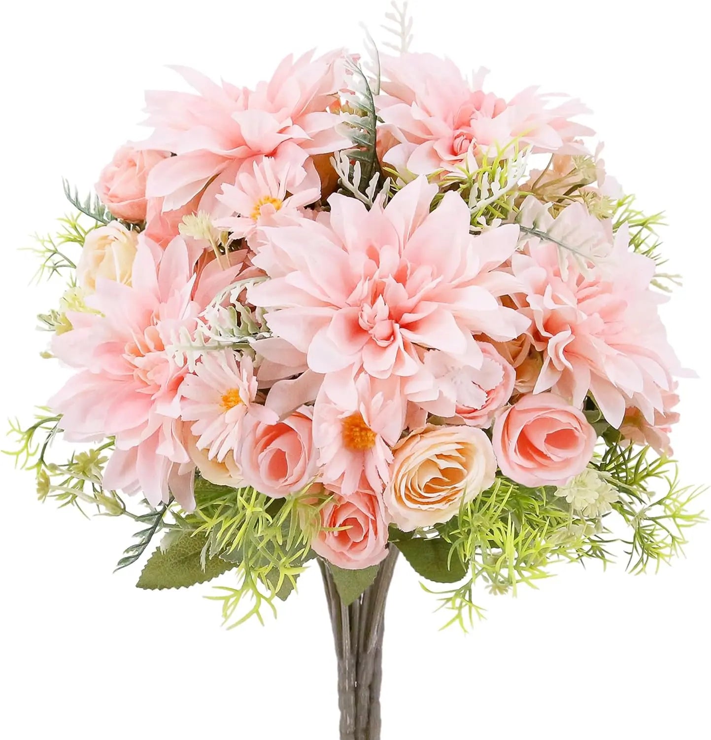 Artificial Rose Bouquet with Dahlia & Hydrangea Fillers – Colorful
