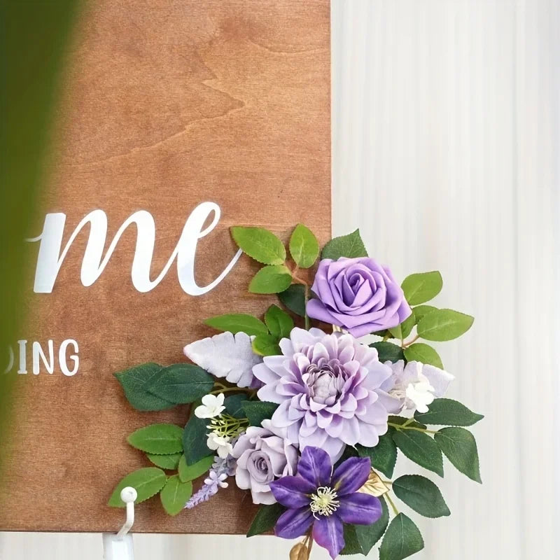 Artificial Rose Wedding Arch Flowers  (2PCS) – Silk Floral Wedding Arch