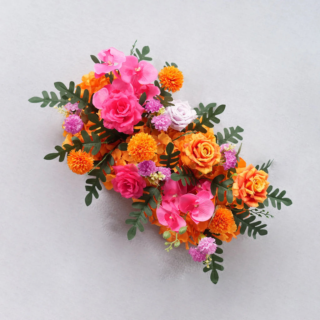 Hot Pink & Orange Wedding Arch Flower Garland- 50CM