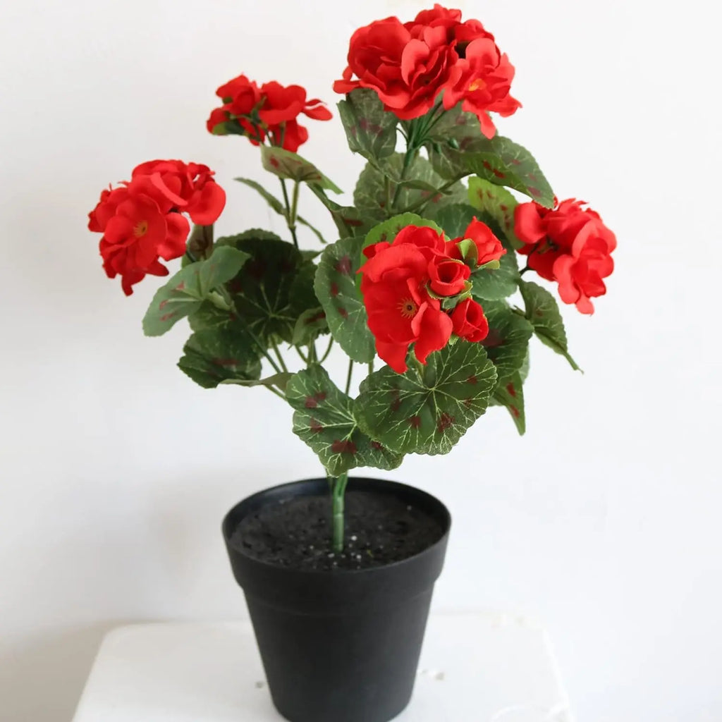 Artificial Geranium Begonia Bulk- Outdoor 4pcs
