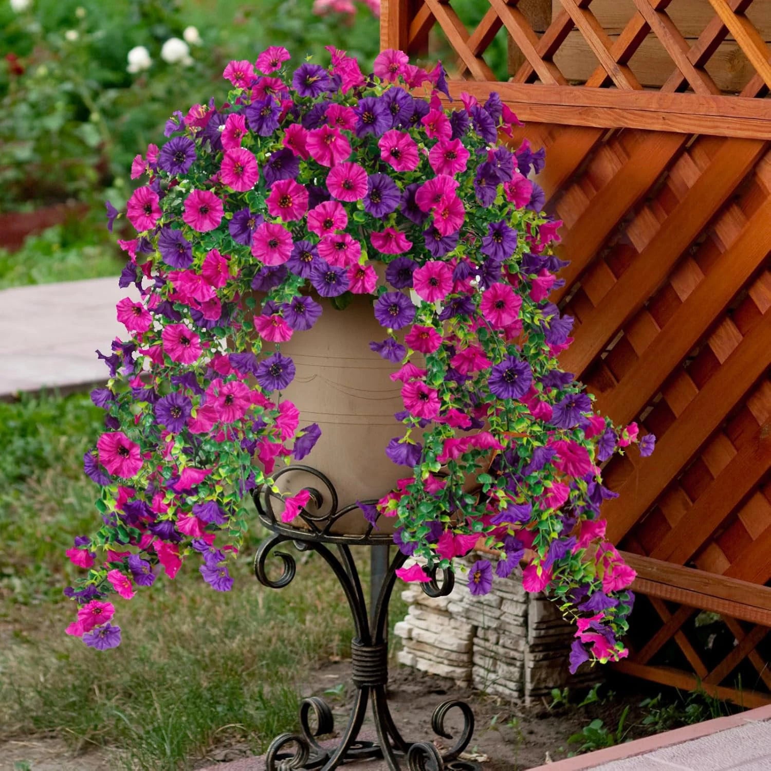 Artificial Morning Glory Flower Vine – Silk Hanging Floral Garland