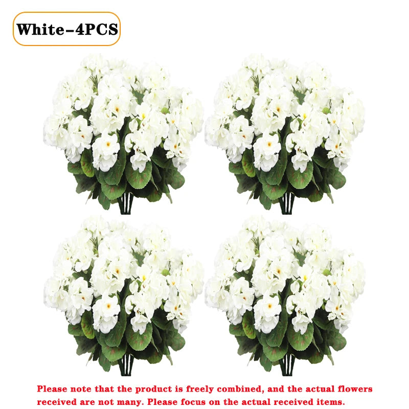Artificial Begonia Flowers Bulk 1–8PCS