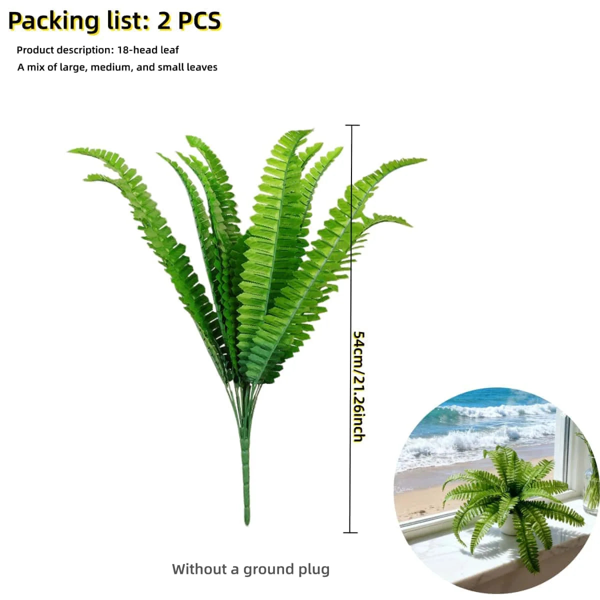2PCS UV Resistant Artificial Bush – Outdoor Ground Stake Garden