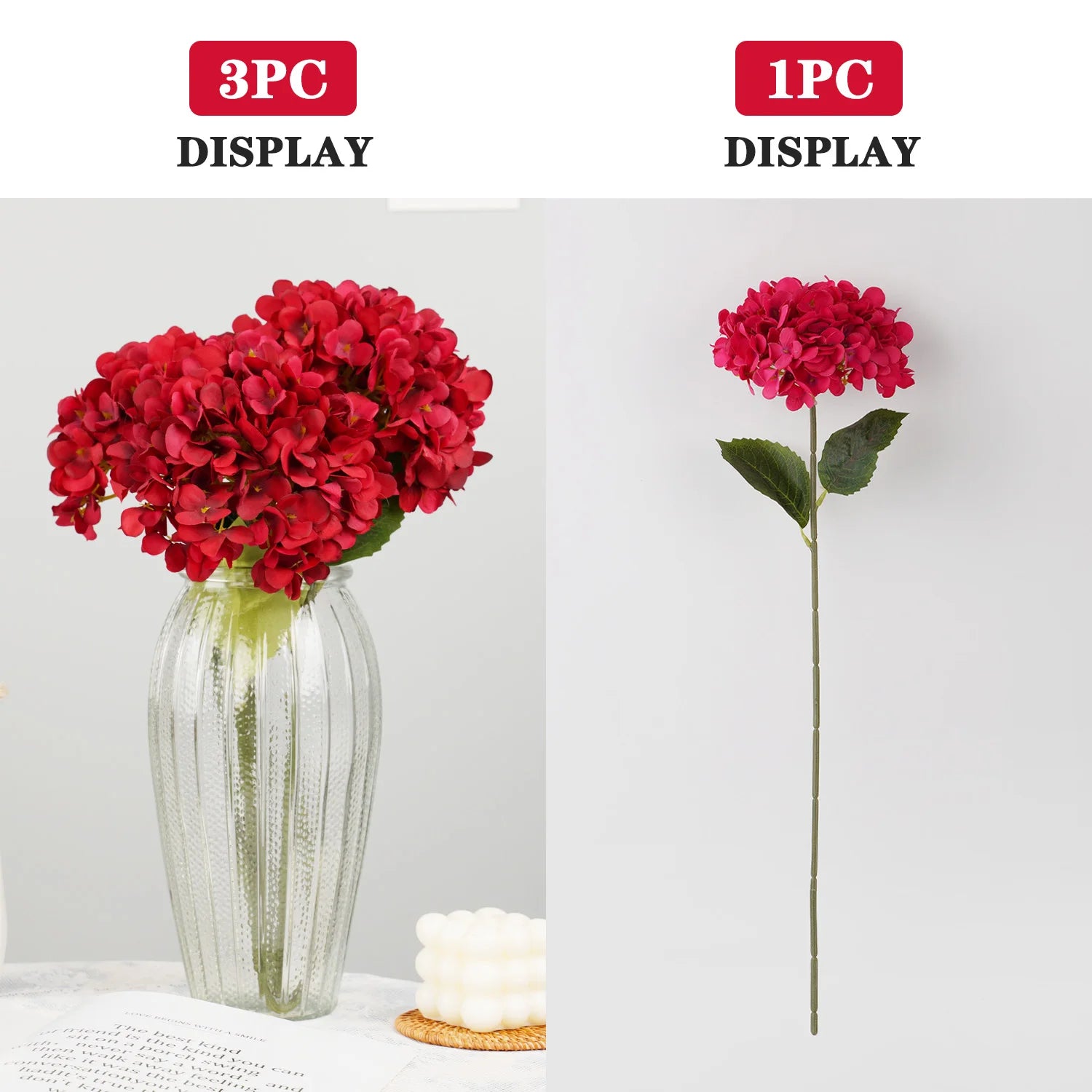 10PCS Artificial Hydrangea Flowers Bouquet – Silk Bulk Artificial Hydrangea Stems