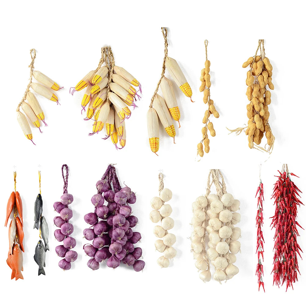 Artificial Onion & Garlic Set Bulk (21PCS) – Foam Vegetable Decor for Home Staging