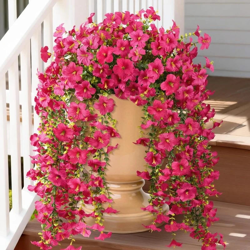 Artificial Morning Glory Flower Vine – Silk Hanging Floral Garland