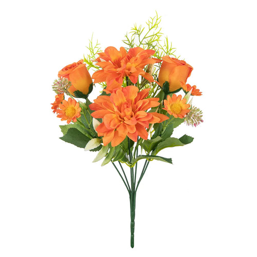 Artificial Dahlia Rose Bouquet – Silk Faux Flowers