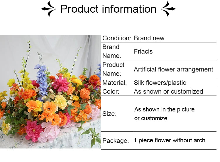 Artificial Rose & Delphinium Arch Arrangement Bulk – Silk Floral Backdrop Row