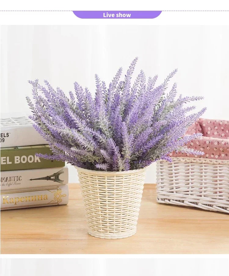 Artificial Purple Lavender Flowers – Fake Lavender Stems