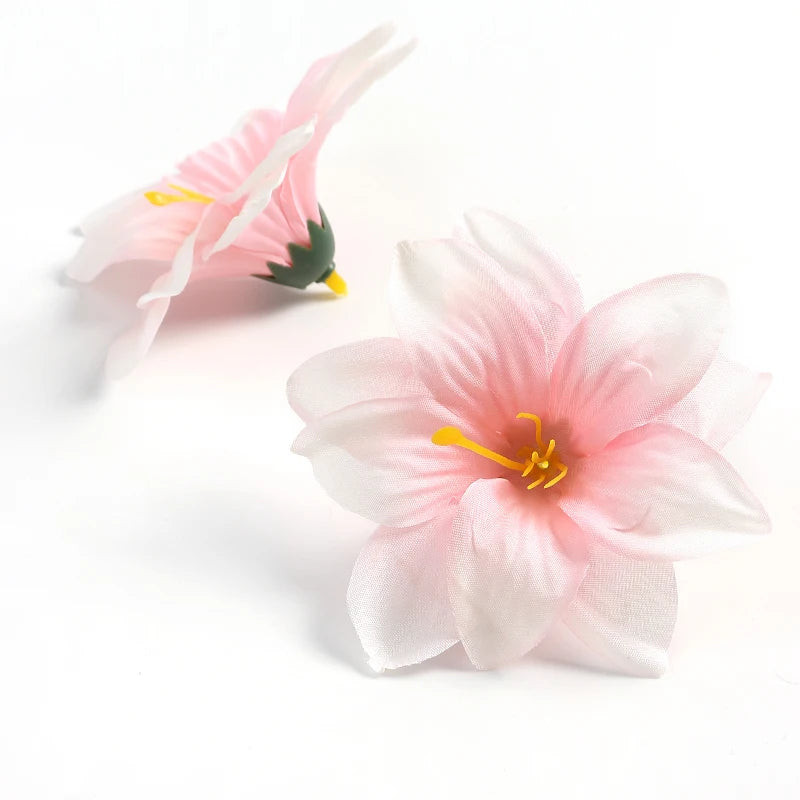 Artificial Silk Flower Heads Bulk (5/10PCS) – Artificial Carnation/Lily Flowers