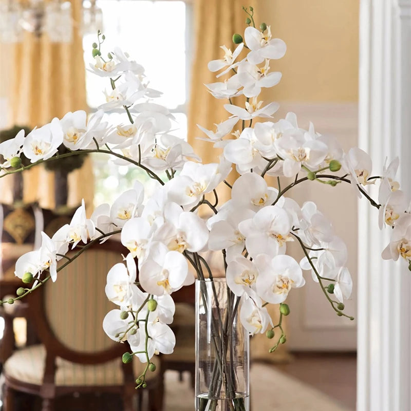 Artificial Butterfly Orchid Stem – 9-Head 98cm Faux Moth Orchid Branch
