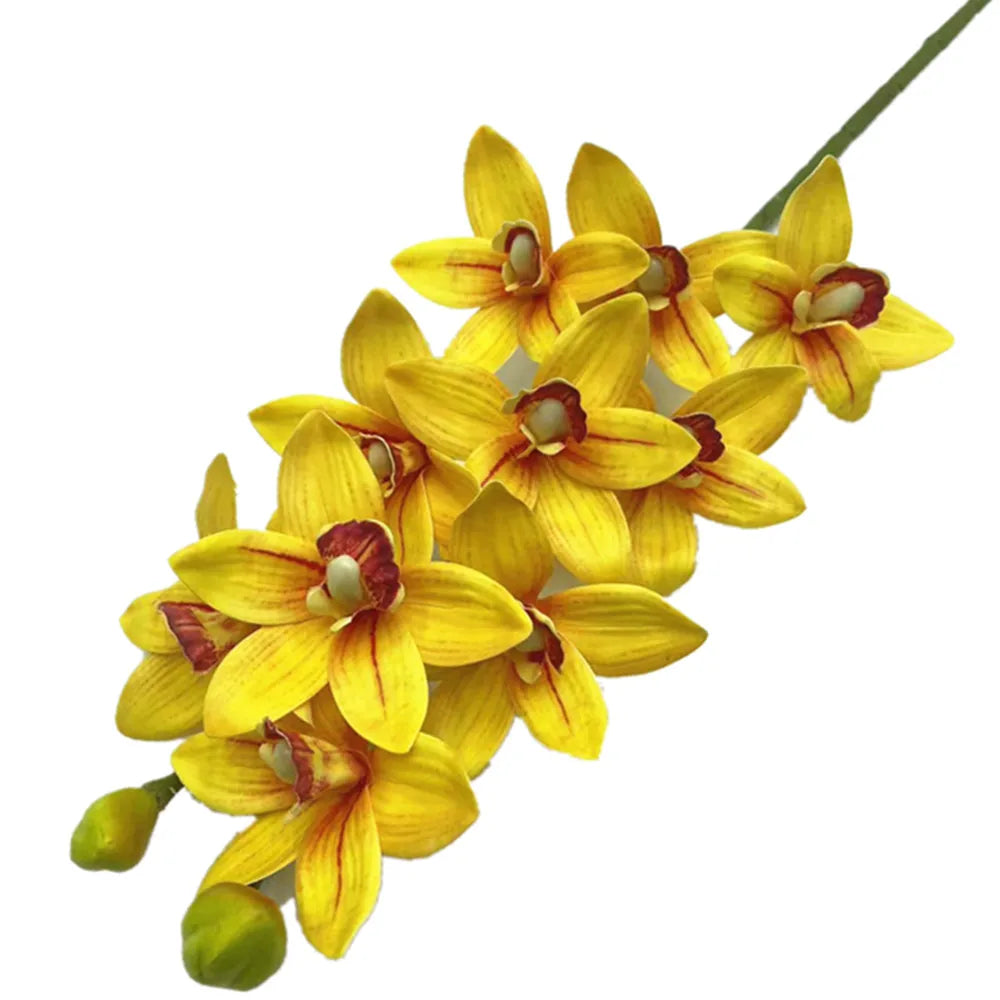 Artificial Cymbidium Orchid Stems Bulk (4PCS) – Real Touch Orchids