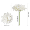 Artificial White Hydrangea Flowers with Stem – Real Looking Silk Faux Hydrangea Bulk for DIY Wedding Bouquets, Bridal Shower Decor, Home Centerpieces