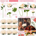 100PCS Beige Artificial Silk Roses – Long Stem Bulk Flowers