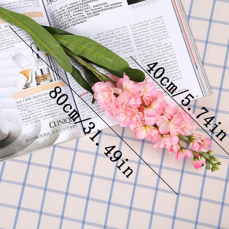 Artificial Hyacinth Flowers Bulk with Green Leaves – Violet Silk Faux Hyacinth Branch